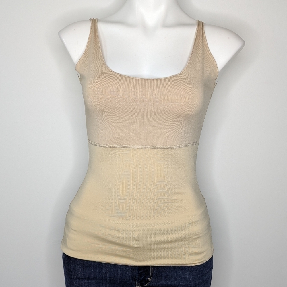 Spanx Cream Light Tan Scoop Neck Cami Base Layer M